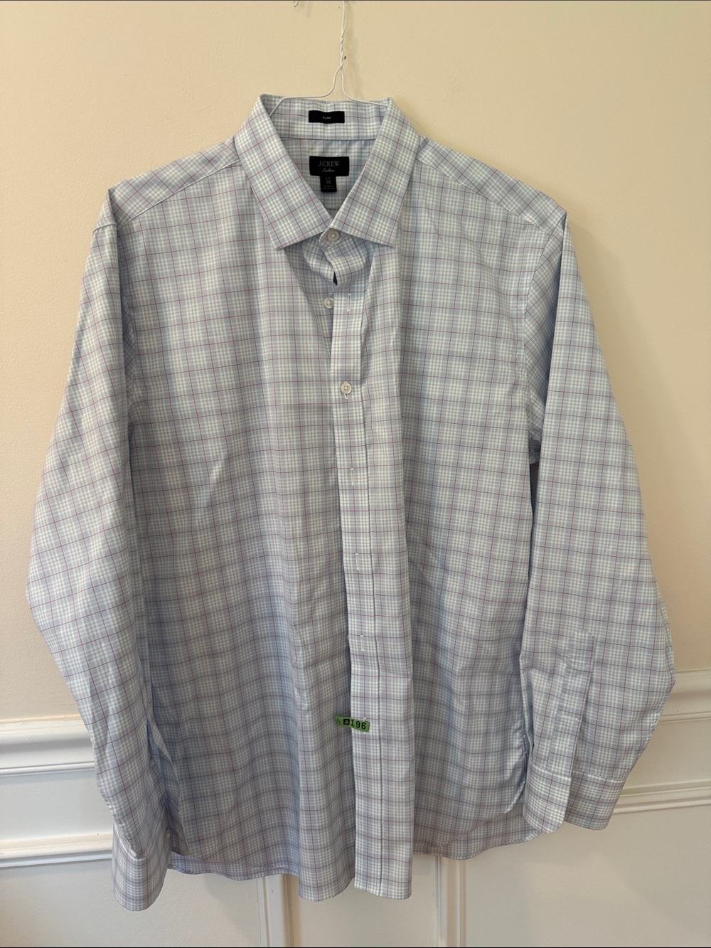 J. Crew Light Blue and Lavender Plaid Dress Shirt